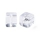 透明なアクリルビーズ  正方形  ホワイト  16.5x16x16mm  穴：3mm  約116個/500g MACR-S374-14-B09-2