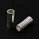 真鍮製チューブビーズ  鉛フリー＆カドミウムフリー  チューブ  925銀メッキ  11x4mm  穴：3mm KK-O143-43S-4