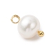 Круглые подвески из натурального культивированного пресноводного жемчуга PALLOY-JF04218-02-4