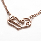 Heart 304 Stainless Steel Pendant Necklaces NJEW-L406-19RG-1