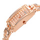 Valentín idea del regalo del día de reloj de rhinestone de muñeca de acero inoxidable de alta calidad novia WACH-A004-08RG-3