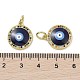 Real 18K Gold Plated Brass Micro Pave Cubic Zirconia Pendants KK-L209-072G-03-3