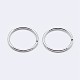 Rhodium Plated 925 Sterling Silver Open Jump Rings STER-F036-02P-0.4x5mm-2