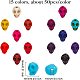 15 Farben gefärbte synthetische türkisfarbene Perlen G-GA0001-02-2