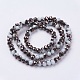 Electroplate Glass Faceted Rondelle Beads Strands EGLA-D020-6x4mm-04-2