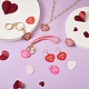 Beadthoven 30Pcs 6 Colors Valentine's Day Opaque Acrylic Pendants SACR-BT0001-03-7