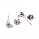 Platinum Color Brass Post Earring Findings X-EC593-2