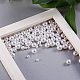 Pandahall elite alrededor de 220 piezas 5 cuentas de perlas medio perforadas de tamaño surtido (5/6/8/10/12 mm) para hacer joyas OACR-PH0001-15-6