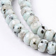 Chapelets de perles en jaspe sésame naturel / jaspe kiwi G-O162-23-6x10mm-3