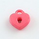 Opaque Acrylic Heart Lock Pendants SACR-Q117-009-2