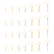 Superfindings Ganci per orecchini in ottone con placcatura a cremagliera in stile 28 pz KK-FH0005-79-1