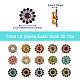 Yilisi 300pcs 15 boutons de strass en forme de fleur de style RB-YS0001-02-7