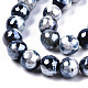 Galvanisieren natürliche Achat Perlen Stränge G-T131-54B-3