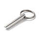 304 Schlüsselanhänger mit Angst-Atempfeife aus Edelstahl KEYC-P013-01P-2