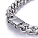 Bracelets chaîne à maillons cubains en acier inoxydable 304 pour homme BJEW-P263-B02-P-3