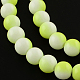 Chapelets de perles en verre peint au four bicolores DGLA-R050-8mm-22-1