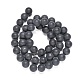 Natürliche schwarze Achat Perlen Stränge G-H1617-6