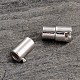 Cierres magnéticos de columna de plata esterlina chapada en rodio y platino X-H990-5mm-P-4
