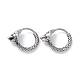 304 Stainless Steel Wolf Hoop Earrings for Men Women EJEW-F312-06AS-1