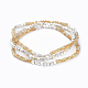 Ensembles de bracelet extensible de perles de verre électrolytique BJEW-JB04405-2
