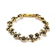 Bracelet chaîne à maillons en alliage de fleurs vintage pour femmes BJEW-A140-02AG-1