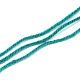 ブレンドされた編み糸  ティール  2mm  約47グラム/ロール  5のロール/バンドル X-YCOR-R019-19-2