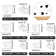 CHGCRAFT 100Pcs 10 Style 1-Hole Acrylic Shank Buttons BUTT-CA0001-07-2