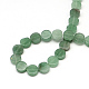 Flat Round Natural Green Aventurine Beads Strands G-R305-06-2