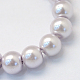 Backen gemalt pearlized Glasperlen runden Perle Stränge X-HY-Q003-10mm-25-2