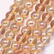 Chapelets de perles en verre électroplaqué GLAA-G051-14mm-A01-1