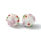 Ручной работы ухабистым Шарики Lampwork FOIL-B001-08D-2