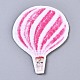 熱気球アップリケ  機械刺繍布地手縫い/アイロンワッペン  マスクと衣装のアクセサリー  濃いピンク  75x57x1.5mm DIY-S041-149-2