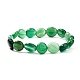 Bracelet extensible en perles d'agate naturelle BJEW-JB06988-03-1