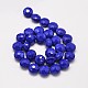 Electroplate Faceted Flat Round Glass Bead Strands EGLA-J087-03-3