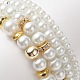 Pulseras elásticas de perlas de imitación de vidrio BJEW-JB09211-3