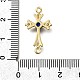 Подвески-крестики из латуни с синим кубическим цирконием ZIRC-I070-012G-3