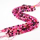 Perles en agate à rayures naturelles teintées / perles en agate cerclée à facettes G-O038-13-3