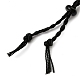 Fabricación de collar de bolsa de macramé de cordón de poliéster encerado trenzado ajustable NJEW-TAC0008-02-4