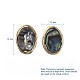 Abalone Shell/Paua Shell Stud Earrings EJEW-JE03864-01-3