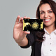 Creatcabin 4 pz adesivo pelle carta sleepy sun personalizzazione carta di credito decalcomania impermeabile sottile antigraffio adesivi per carte di credito per il trasporto chiave di addebito credito protezione 7.3 x 5.4 pollici DIY-WH0432-008-7