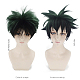 Короткие зеленые и черные аниме косплей парики OHAR-I015-04-2