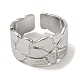 304 Stainless Steel Open Cuff Ring RJEW-C067-16P-2