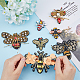 HOBBIESAY 7 Styles Bee Beaded Patches Resin and Rhinestone Garments Appliques Embroidery Sewing Decoratives Patches Insect Patches Accessories for Fabric Cloth Dress DIY Crafting PATC-HY0001-01-3