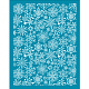 シルクスクリーン印刷ステンシル  木に塗るため  DIYデコレーションTシャツ生地  雪の結晶模様  100x127mm DIY-WH0341-328-1