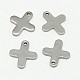 304 Stainless Steel Tiny Cross Charms STAS-K002-15A-1