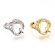 Adjustable Brass Micro Pave Clear Cubic Zirconia Finger Ring Components ZIRC-I049-10-1