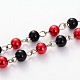 Perles de verre perles rondes chaînes pour création de colliers bracelets AJEW-JB00114-03-1