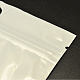 パールフィルムpvcジップロックバッグ  再封可能な包装袋  ハングホール付き  トップシール  長方形  ホワイト  13x8cm X-OPP-L001-02-8x13cm-2