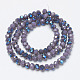 Chapelets de perles en verre opaque de couleur unie EGLA-A034-P4mm-I17-2