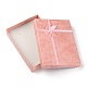 Картонные коробки для ювелирных изделий с цветком (цвет случайной доставки) и губкой внутри CBOX-R023-4-4